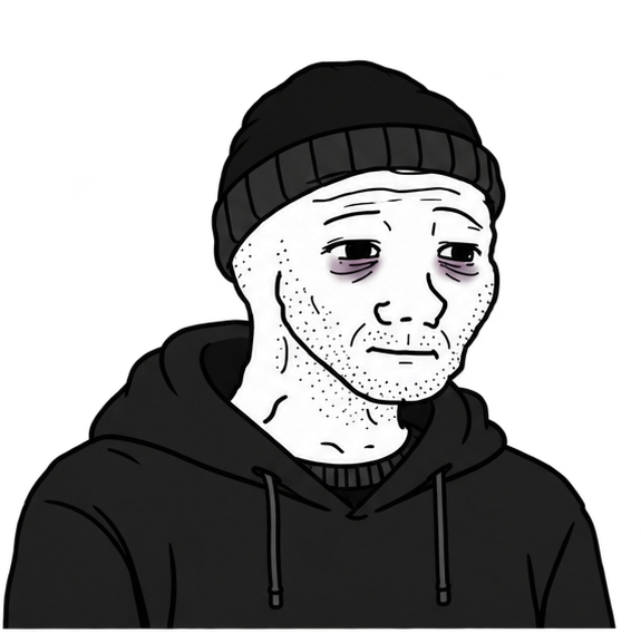 Your tired reflection in a black beanie